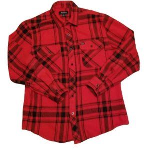 Men's Flannel Plaid Button Up Shirt | Red